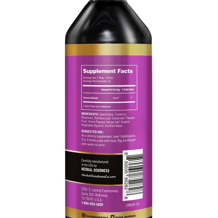Herbal Goodness - Wholesale Oral supplement/vitamin - Radiance Boost Extract Blend - 12oz Liquid - Natural, Non-GMO - Glow, Radiant Skin, Supple Skin - Herbal Goodness1