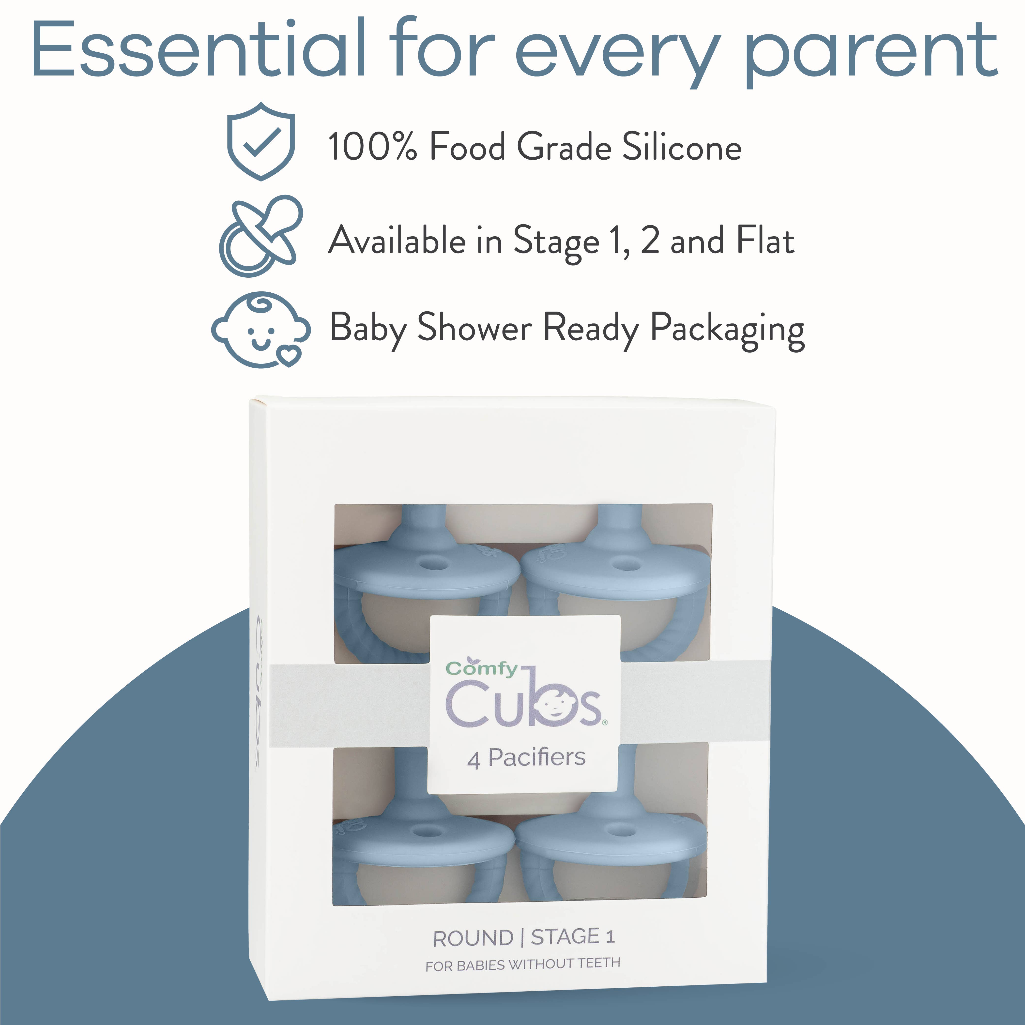 Comfy Cubs - Wholesale Pacifier - Baby - Baby Pacifier 4 Pack, 100% Food Garde Silicone by Comfy Cubs6