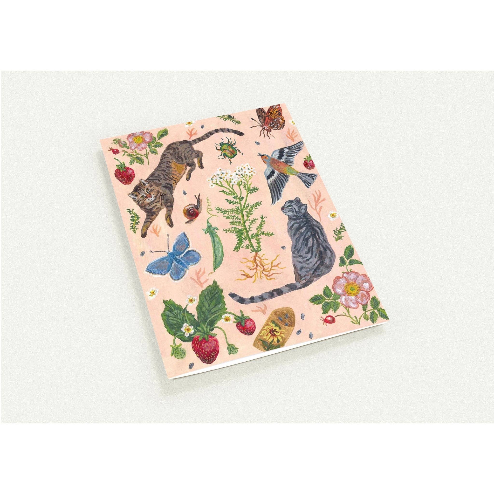 Ingrid Press - Wholesale Everyday Greeting Card - Cat Garden Pack of 10 Greeting Cards1