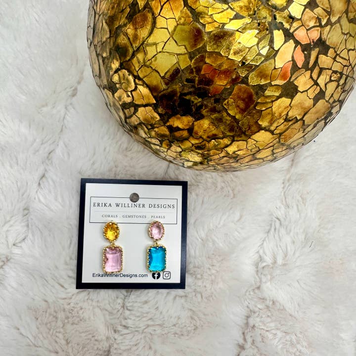 Mismatched Crystal Earrings | Erika Williner Designs for wholesale by Erika Williner Designs