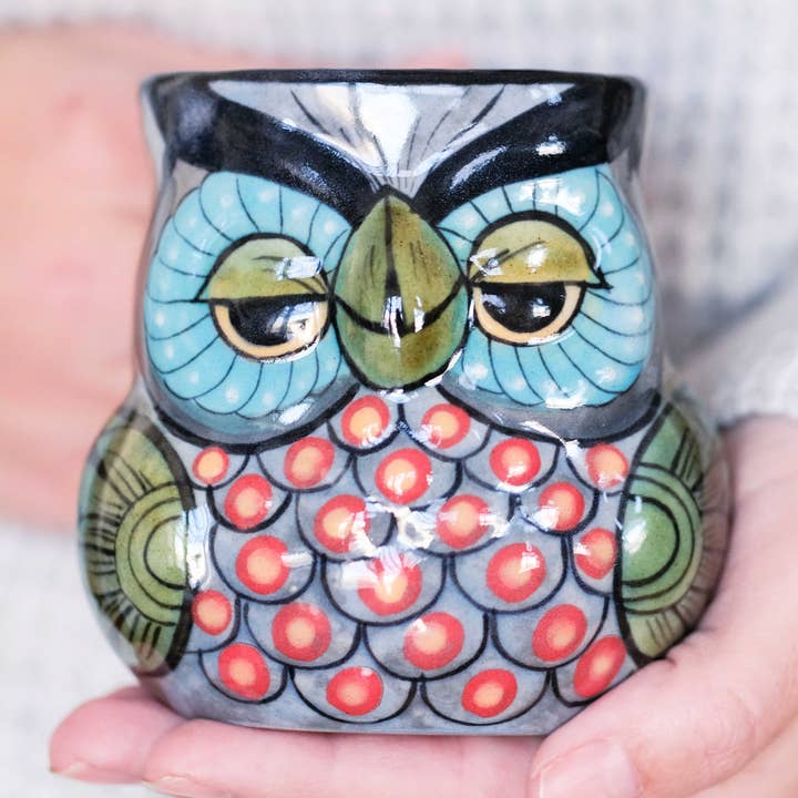 Stoneware Owl Mug for wholesale by Upavim Crafts
