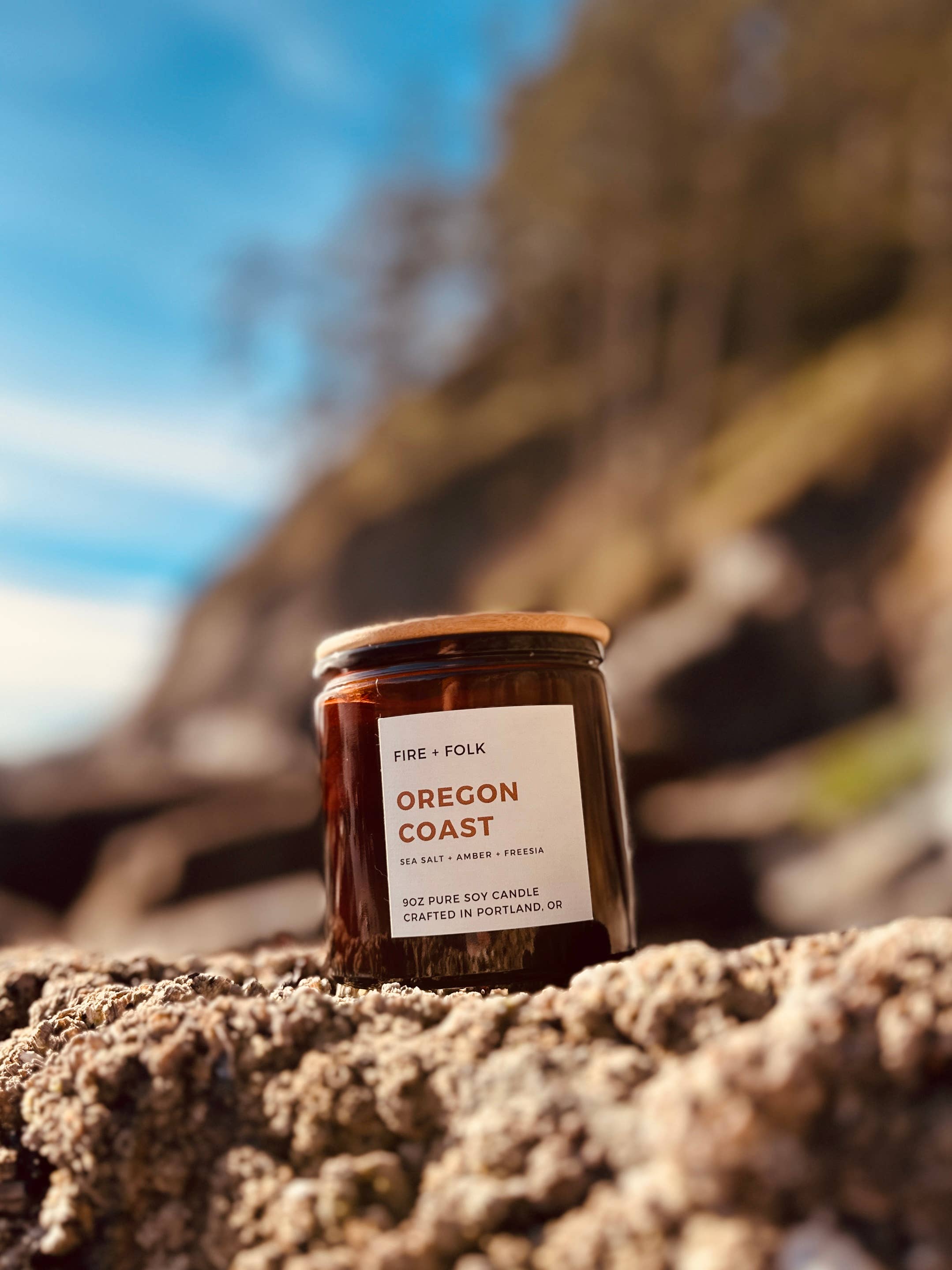 FIRE + FOLK - Wholesale Jar/Filled Candle - Oregon Coast | 9oz Lux Soy Candle6