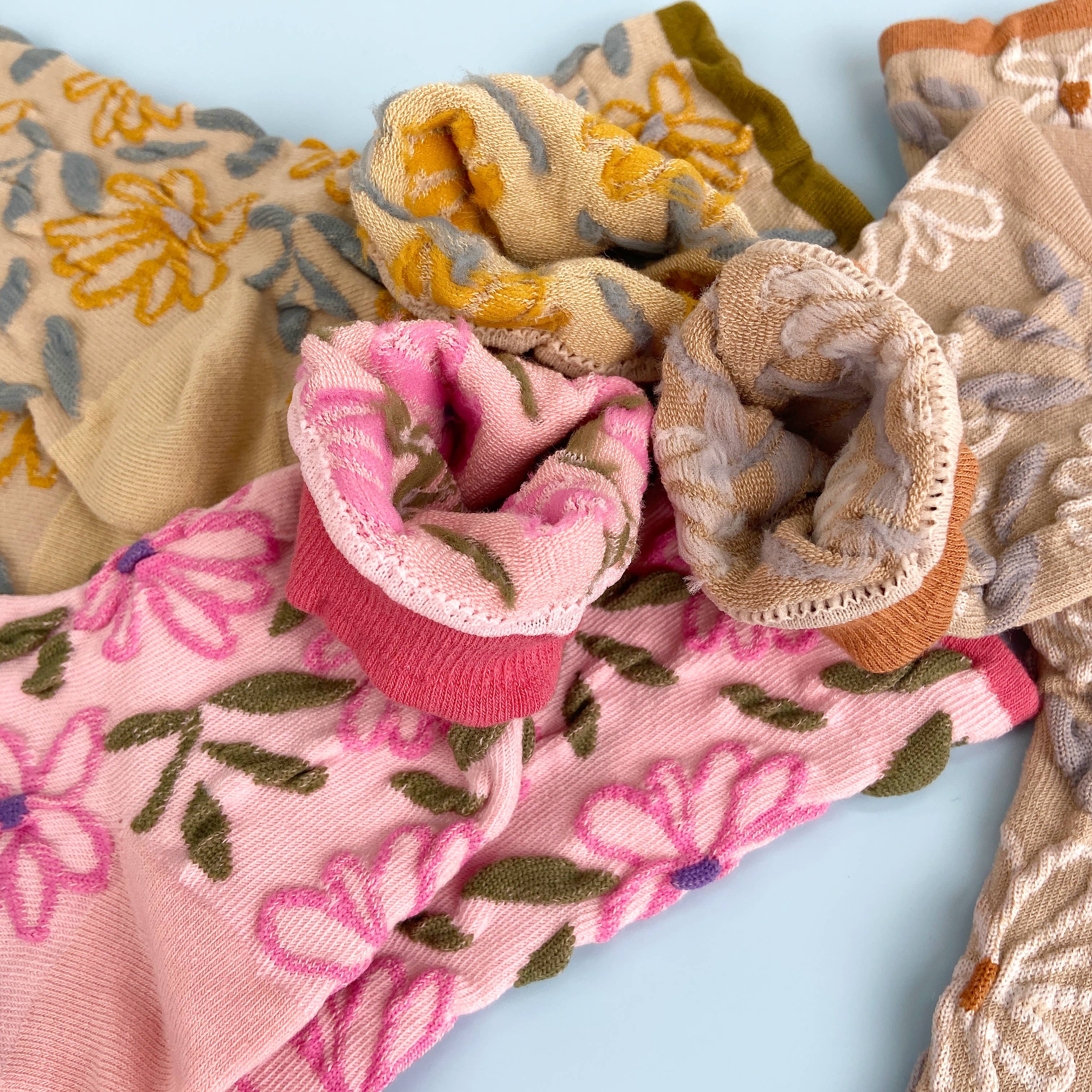 mildstyles - Vente Chaussettes – femme - Chaussettes tube à motifs floraux doux2