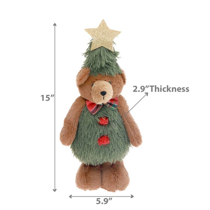 IH Casa Decor - Wholesale Christmas Decoration - NICHOLAS THE TEDDY BEAR PLUSH STANDER (18.5")2