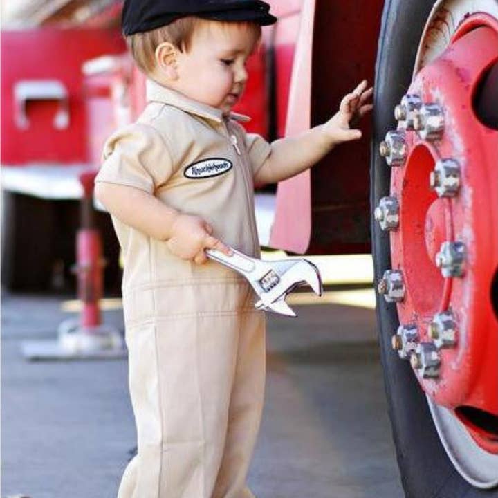 Knuckleheads Boys/ Girls Tan Grease Monkey Coverall for wholesale on Faire5