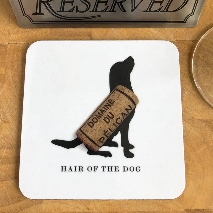 Woofs & Wine Labrador Coaster for wholesale by Samantha Morris