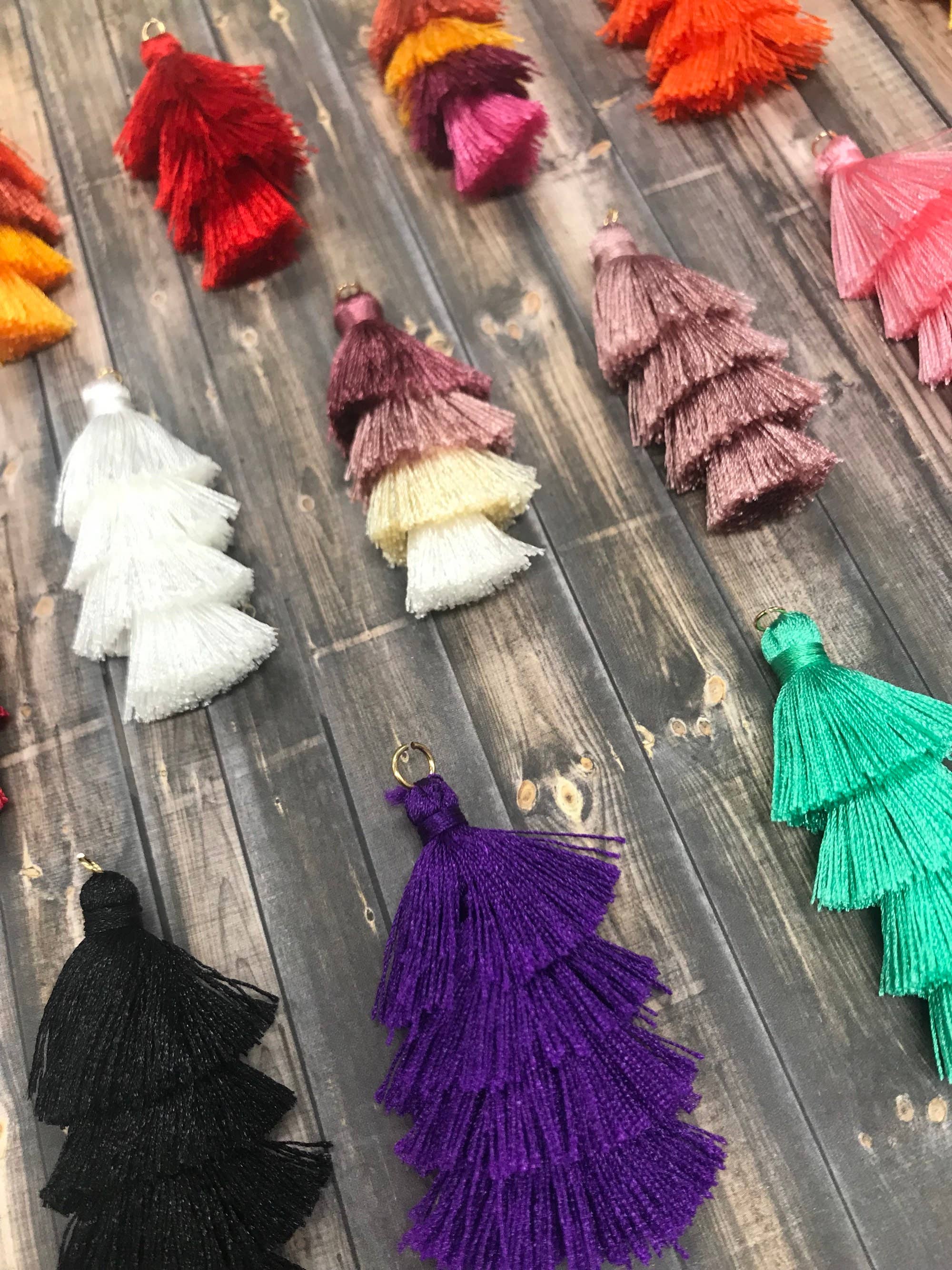 The Bead Bazaar - Wholesale Craft Supplies - Tassels, Handmade Tassels, Tiered Tassels, Jewelry Making, Tassels For Earings, Jewelry Supplies, Earring Tassels5