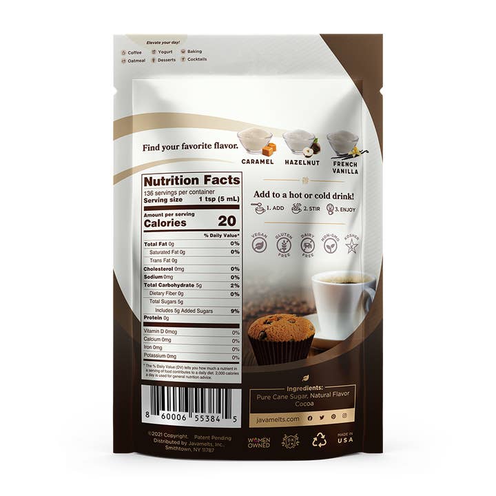 JAVAMELTS, INC. - Wholesale Sugar/Sweetener - Mocha - 1.5 lb Granulated Pouch Bag | Wholesale 12 Pack1