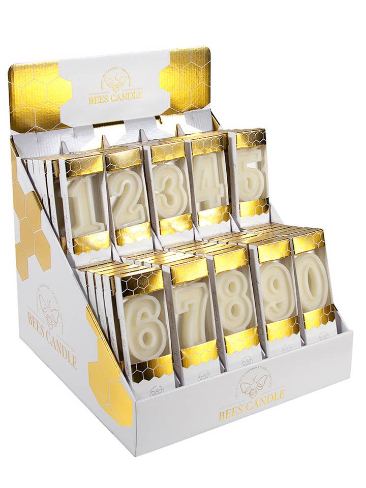 Bees Candle assortment beeswax candle - White - 60 pieces pour la vente par Wondercandle