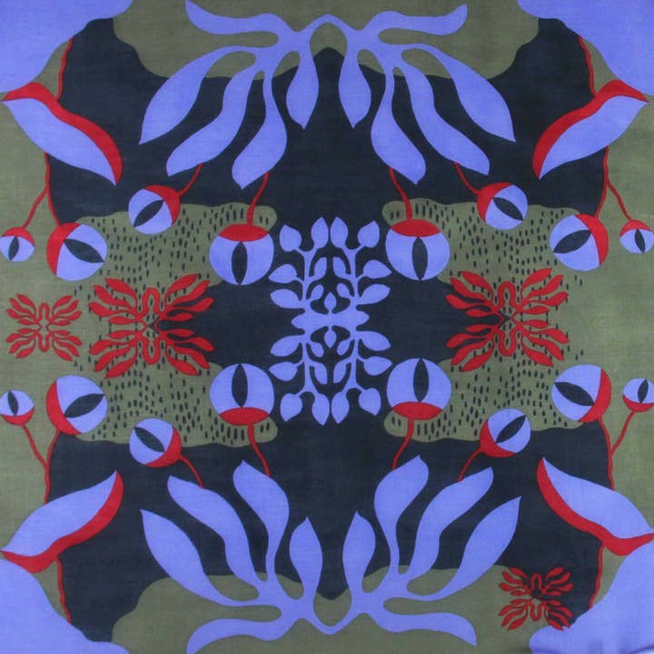 Les Belles Vagabondes - Wholesale Scarf - Women's - Abyss Purple Wool Square