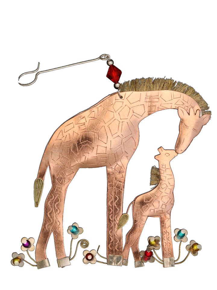 Momma & Baby Giraffe Ornament for wholesale by Pilgrim Imports