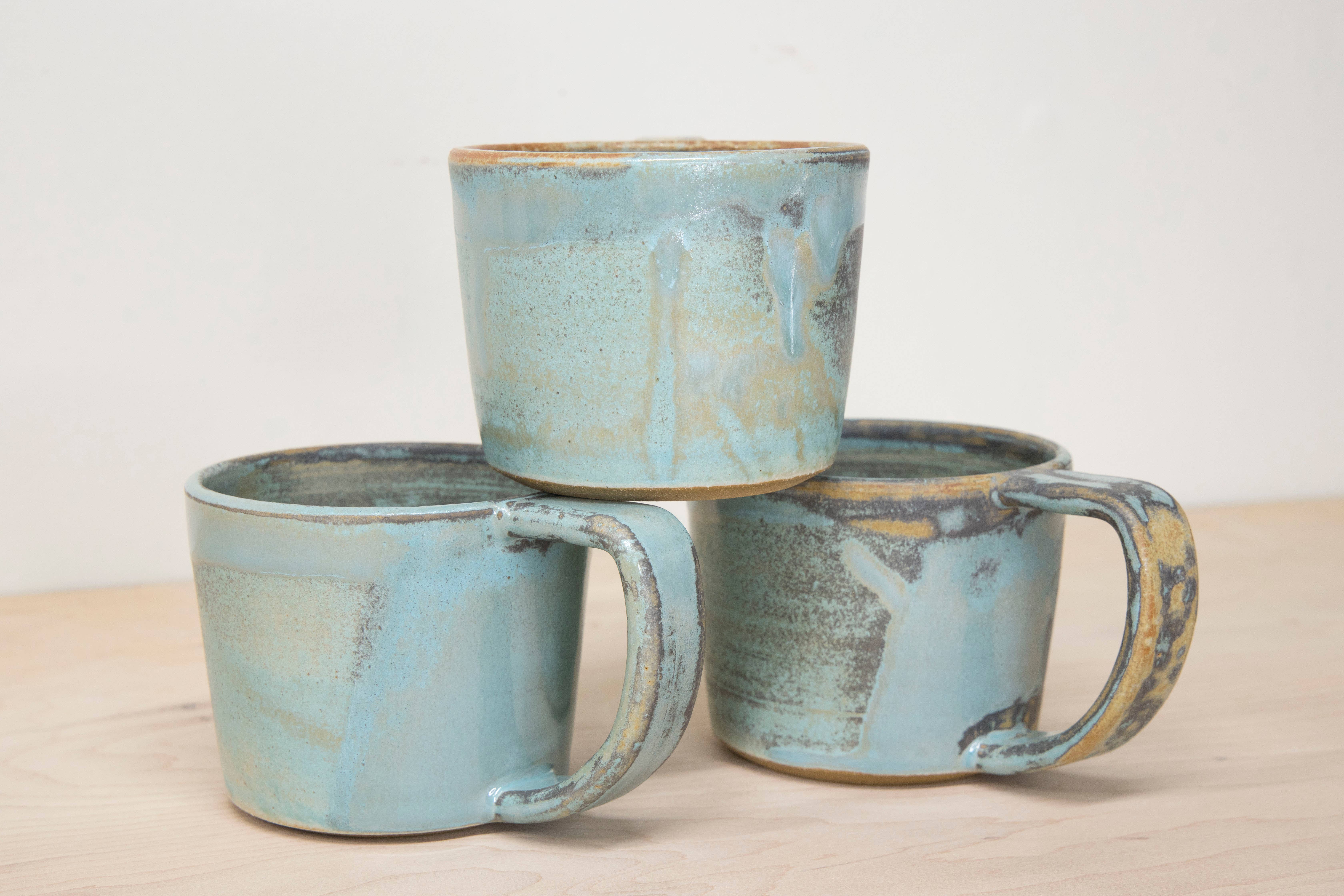 Harper and Co. - Wholesale Coffee Mug - Handmade Mug in Turquoise Patina - Medium Size3