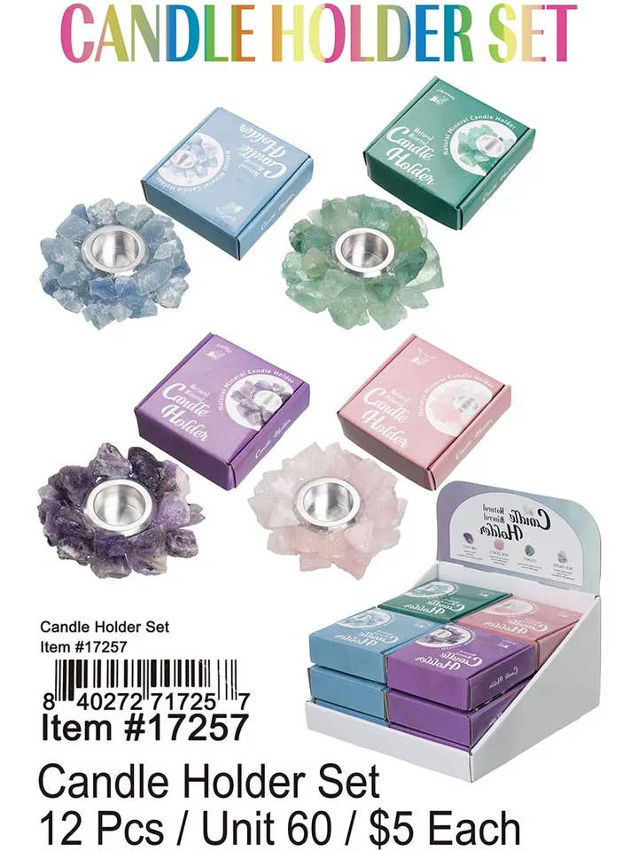 Candle Holder Set 12 Pcs. . for wholesale by Puka Creations
