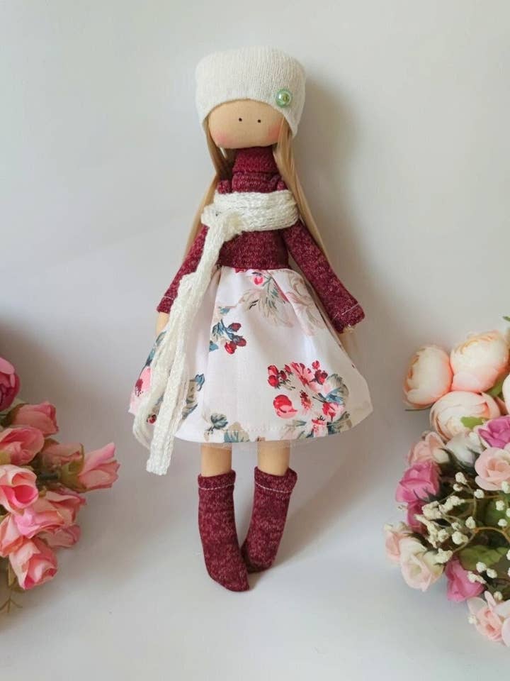 Cute Angel Ballerina Collectible Doll, Cotton Fabric for wholesale by ChernikovaNataliya