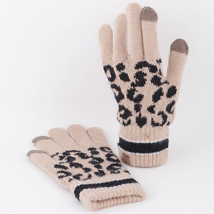 3AM BY H&D ACCESSORIES - Wholesale Gloves - Women's - Leopard Print Gloves
