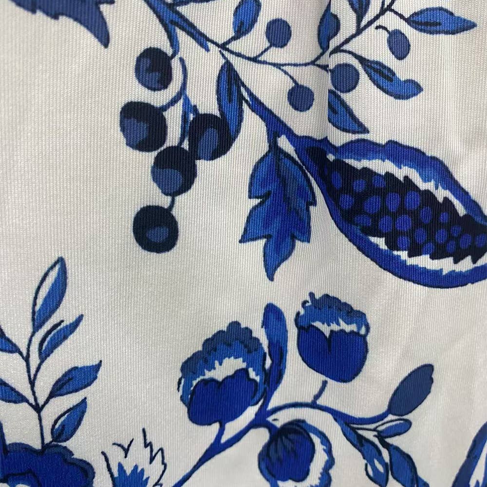 Blue One Shoulder Off Shoulder Floral Print Top for wholesale on Faire1