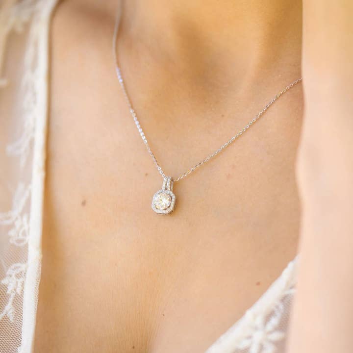 1 carat Lab Grown Diamond Necklace for wholesale by Annabel Jewellery