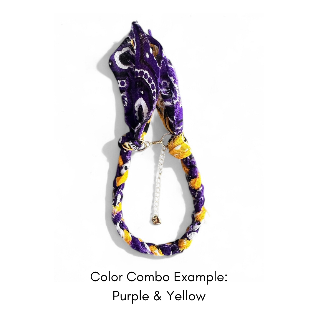 Karma Cat Jewelry Co. - Wholesale Woven/Braided Bracelet - Custom Bandana Bracelet / School Spirit, Cheer, game day5