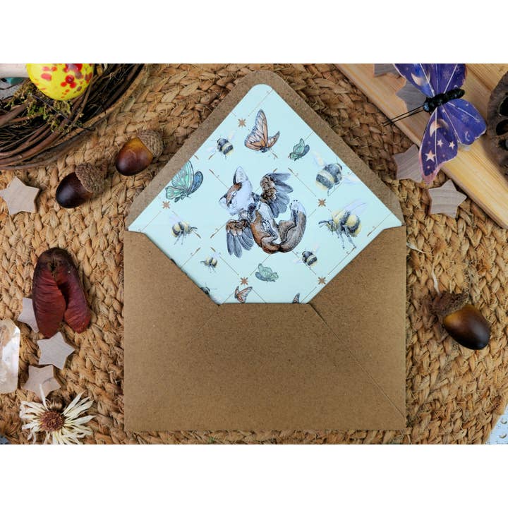 Wings of Fantasy - Wholesale Stationery/Notecard Set - Fantasy Fox Letter Writing Set | Art Nouveau Style Writing Set| Vintage Style Stationery with Wax Seals| Pen Pal Stationery Gift6