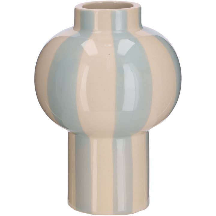 Vase en céramique Line sur pied, D10cm, H14,5 cm, ouverture #5 pour la vente par Vosteen