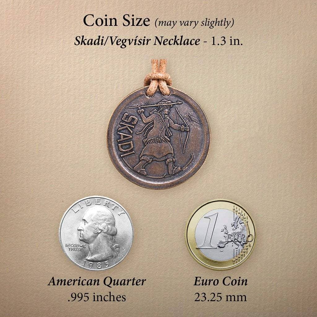Shire Post Mint - Wholesale Pendant/Charm Necklace - Skadi / Vegvisir Bronze and Leather Necklace3