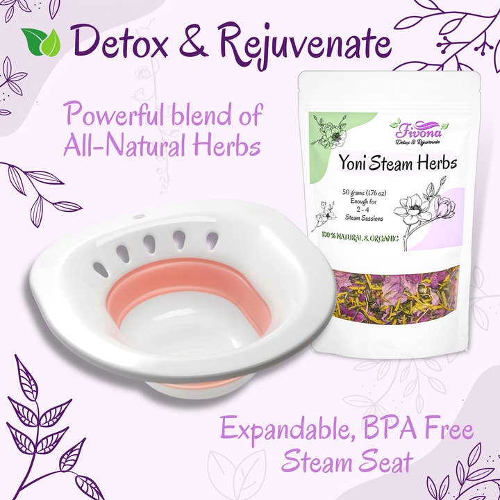 FIVONA - Wholesale Bath salts - Yoni Steam Kit 2-in-1 Bundle of Foldable Seat with Seaming Herbs - SUNRISE RECIPE8