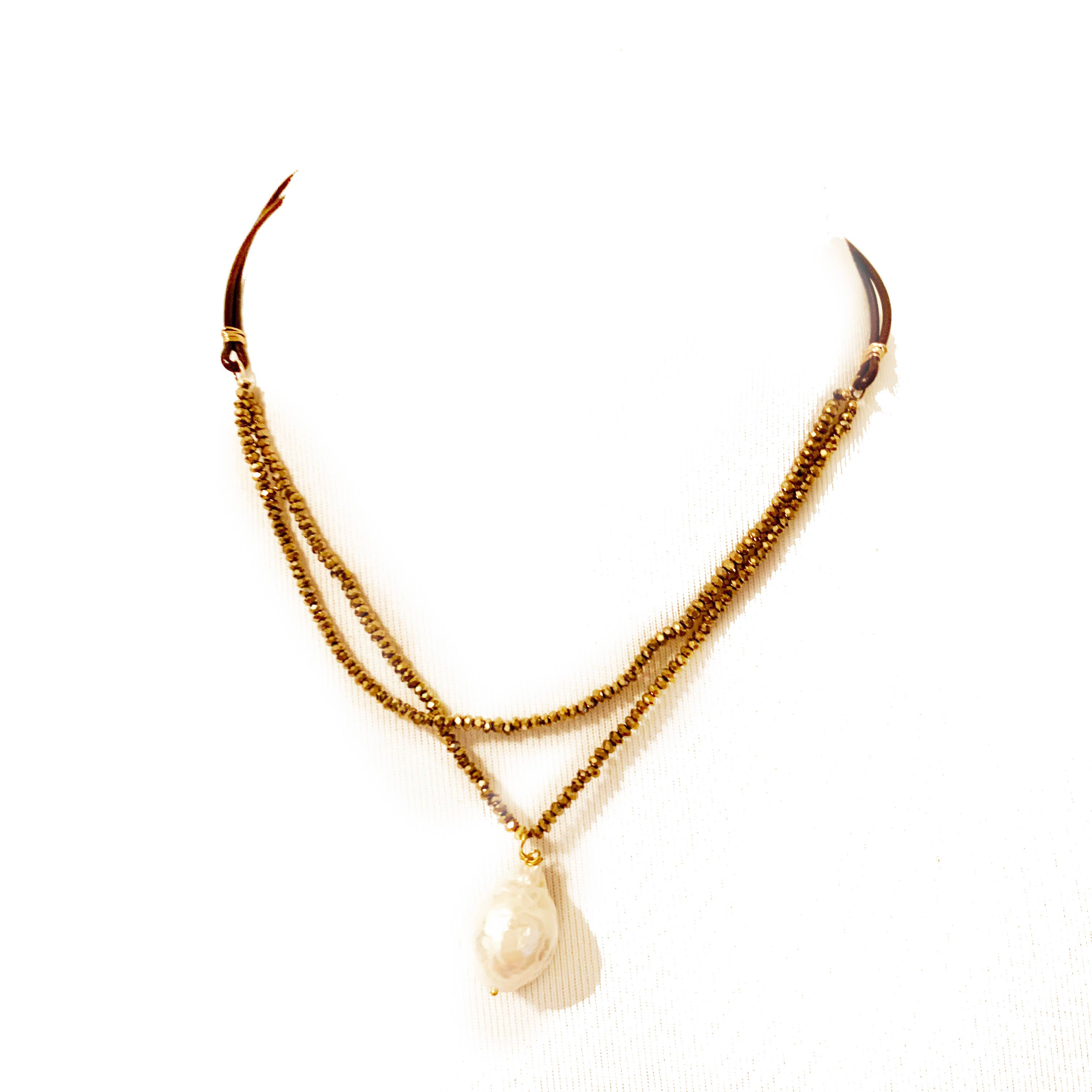 Hila - Wholesale Pendant/Charm Necklace - Cape Double Stranded Pendant Necklace2