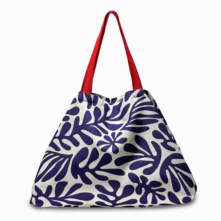 Barceloning - Wholesale Tote Bag - Women's - Big Bag White & Blue1