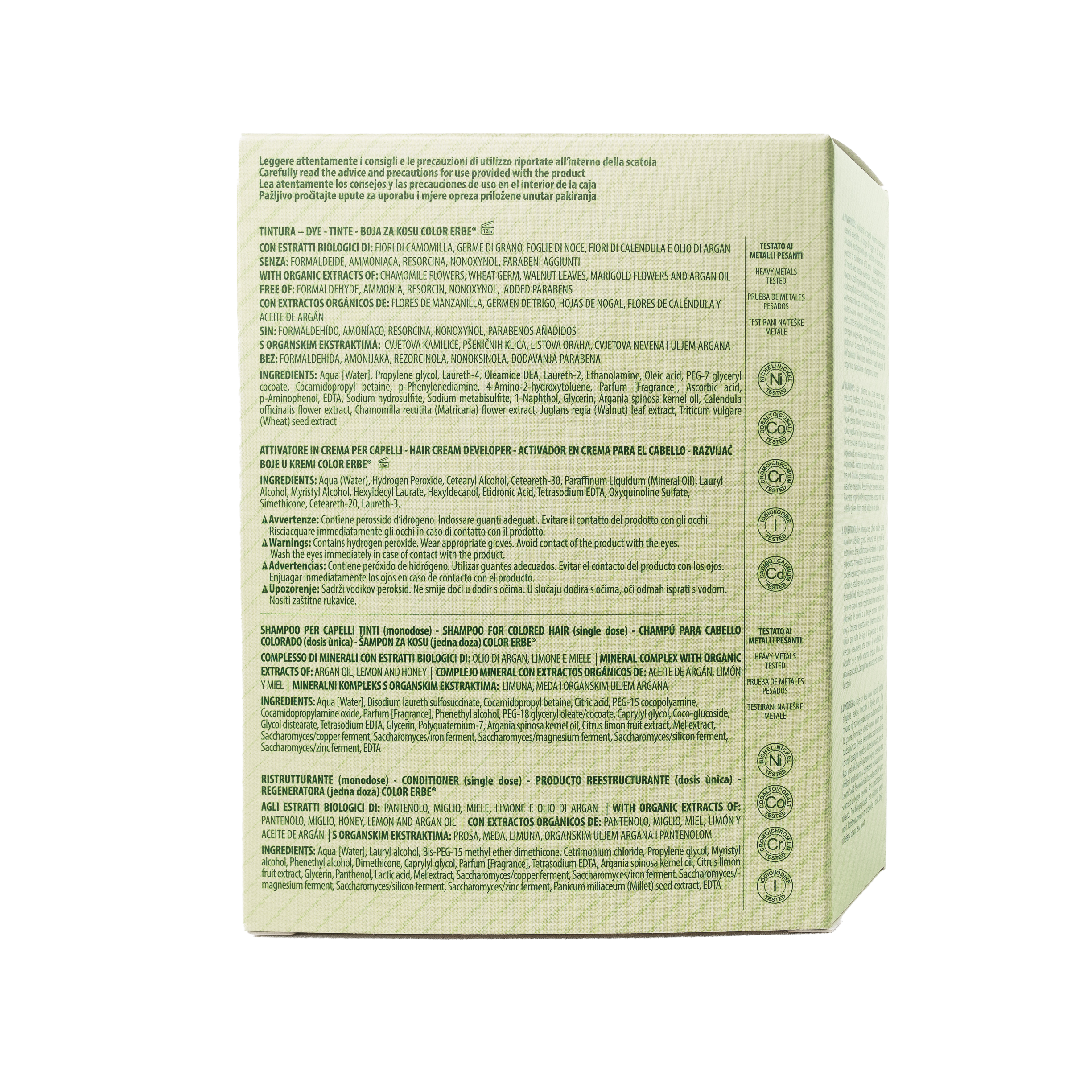 COLOR ERBE - Wholesale Hair Dye - Organic Copper Brown Herbal Color Dye (4.4) - Made in Italy6