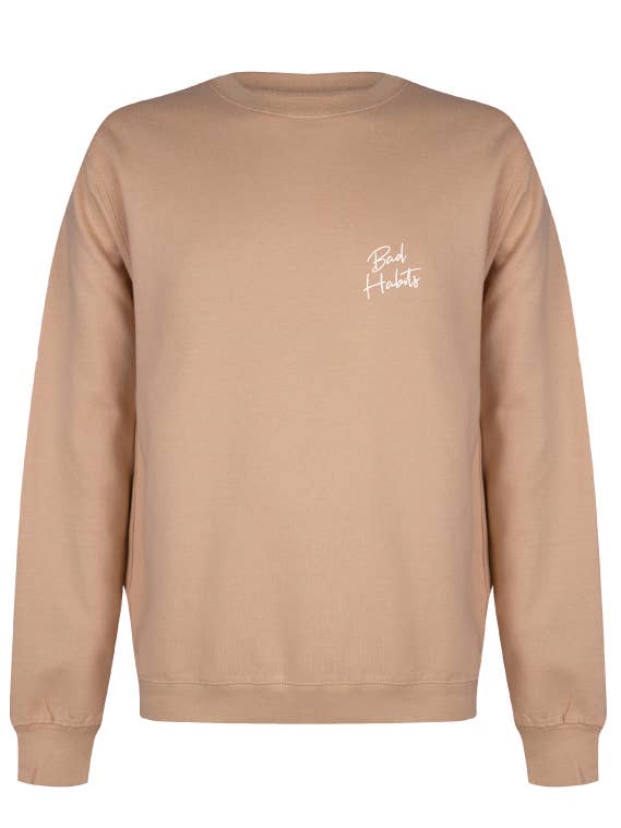 Suéter SMALL SIGNATURE nude/bege por atacado de Bad Habits Girls Club