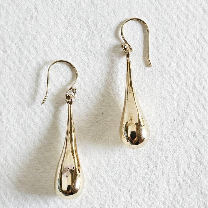Bisjoux - Wholesale Dangle Earrings - Brass droplet teardrop tear handing dangle earrings