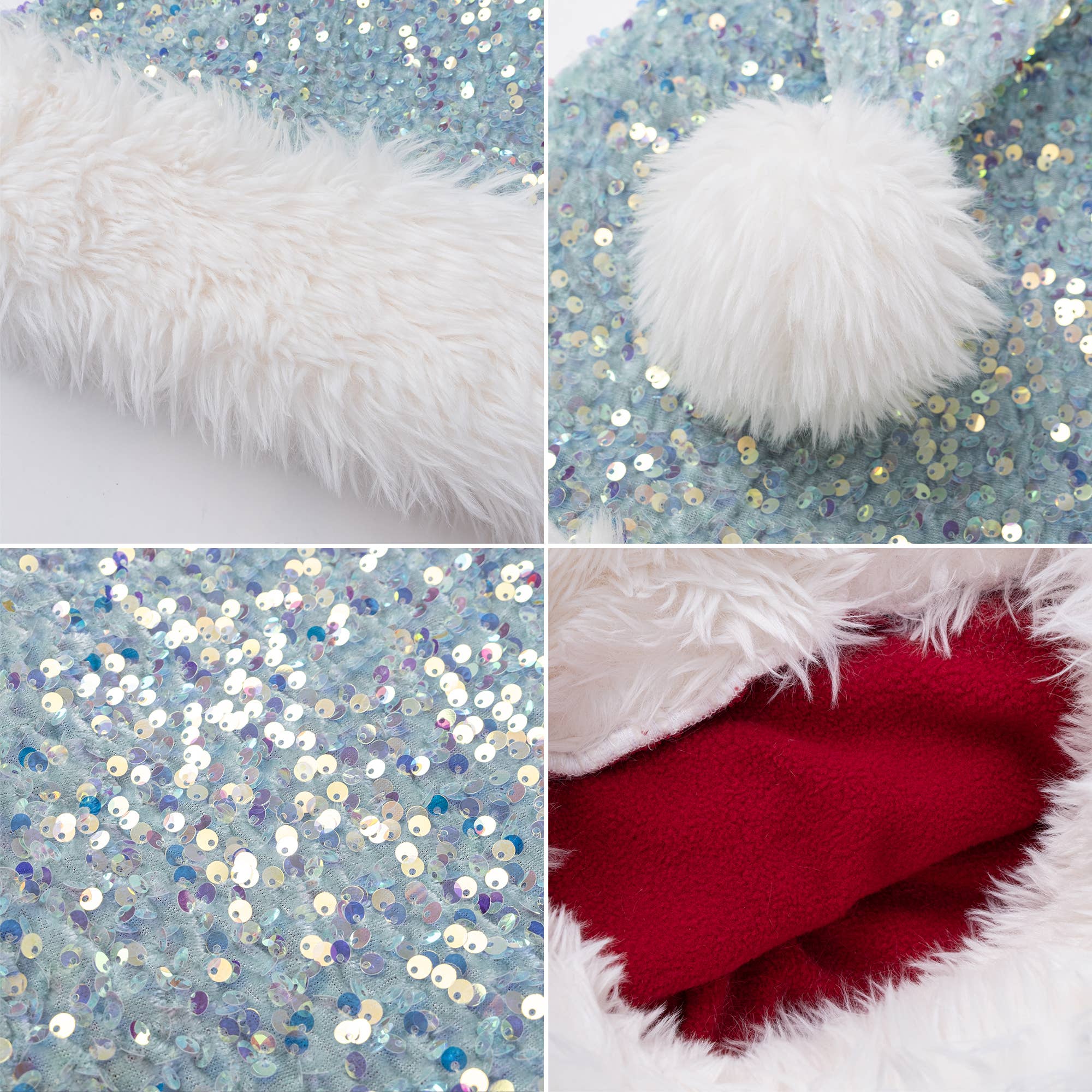 GEXWORLDWIDE - Wholesale Santa Hat - Shiny Christmas Hats Adult-Sized Festive Accessories12