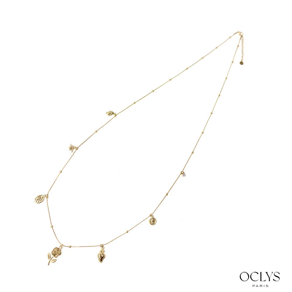 Oclys - Wholesale Y-Neck/Lariat Necklace - Vera stainless steel charm long necklace1