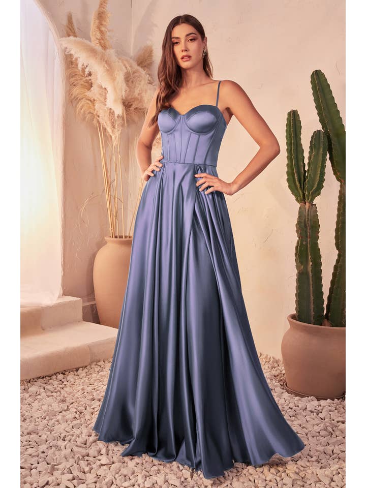 Ladivine by Cinderella Divine - Vente Robe de soirée – femme - Robe bustier en satin à coupe évasée1