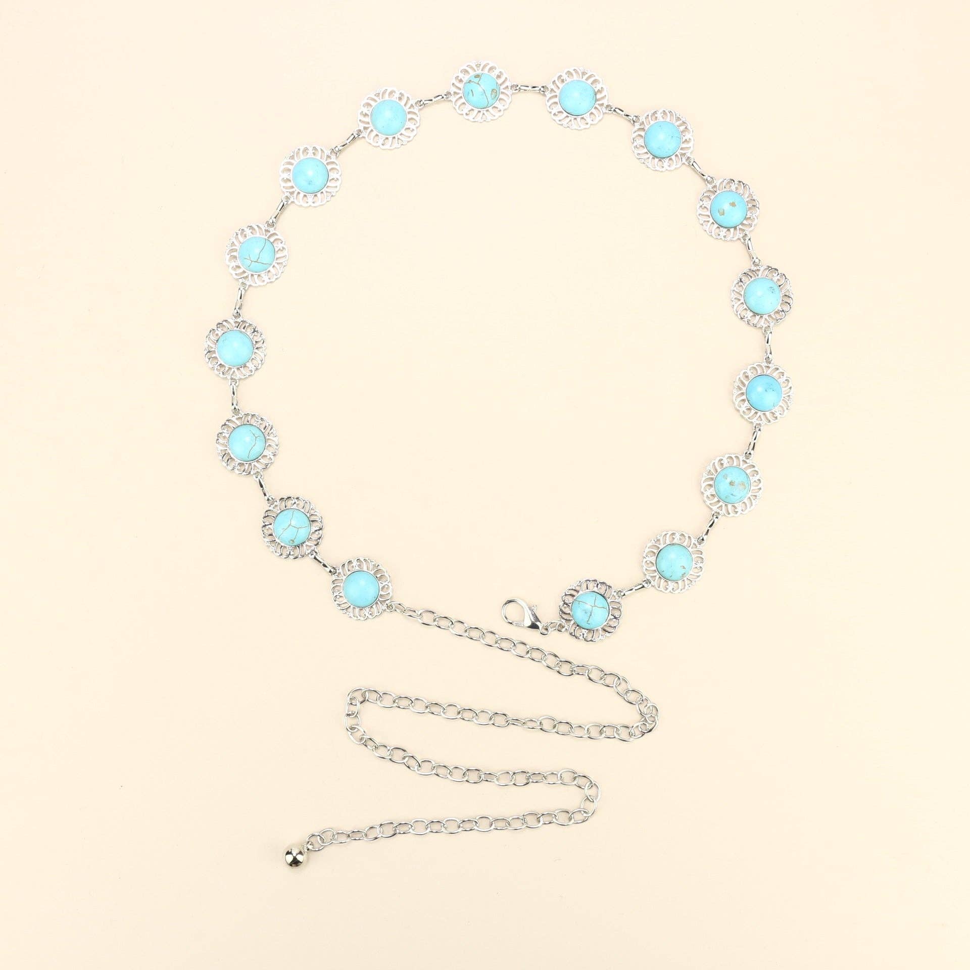 SALINA TRADING INC – Großhandel Gürtel – Damen – Metallkettengürtel mit Schmetterlings- und Herzdesign46