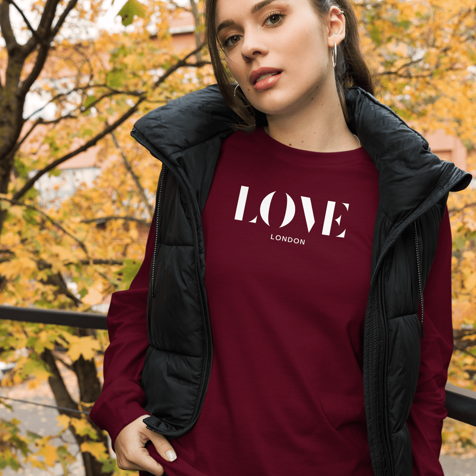 Jolly & Goode - Wholesale Screen Printed T-Shirt - Women's - Love London Long Sleeve Shirt6