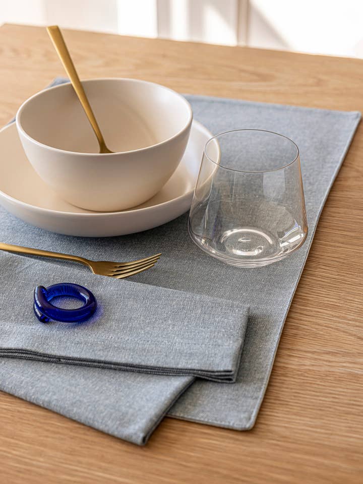 Chambray Cotton Placemats – Set of 4 for wholesale by over&back