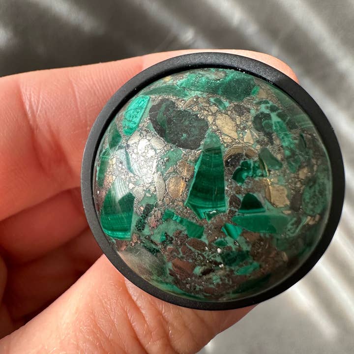Stephen D. Evans - Wholesale Knob/Pull - Luxury Malachite Art Deco Brass Drawer Pulls