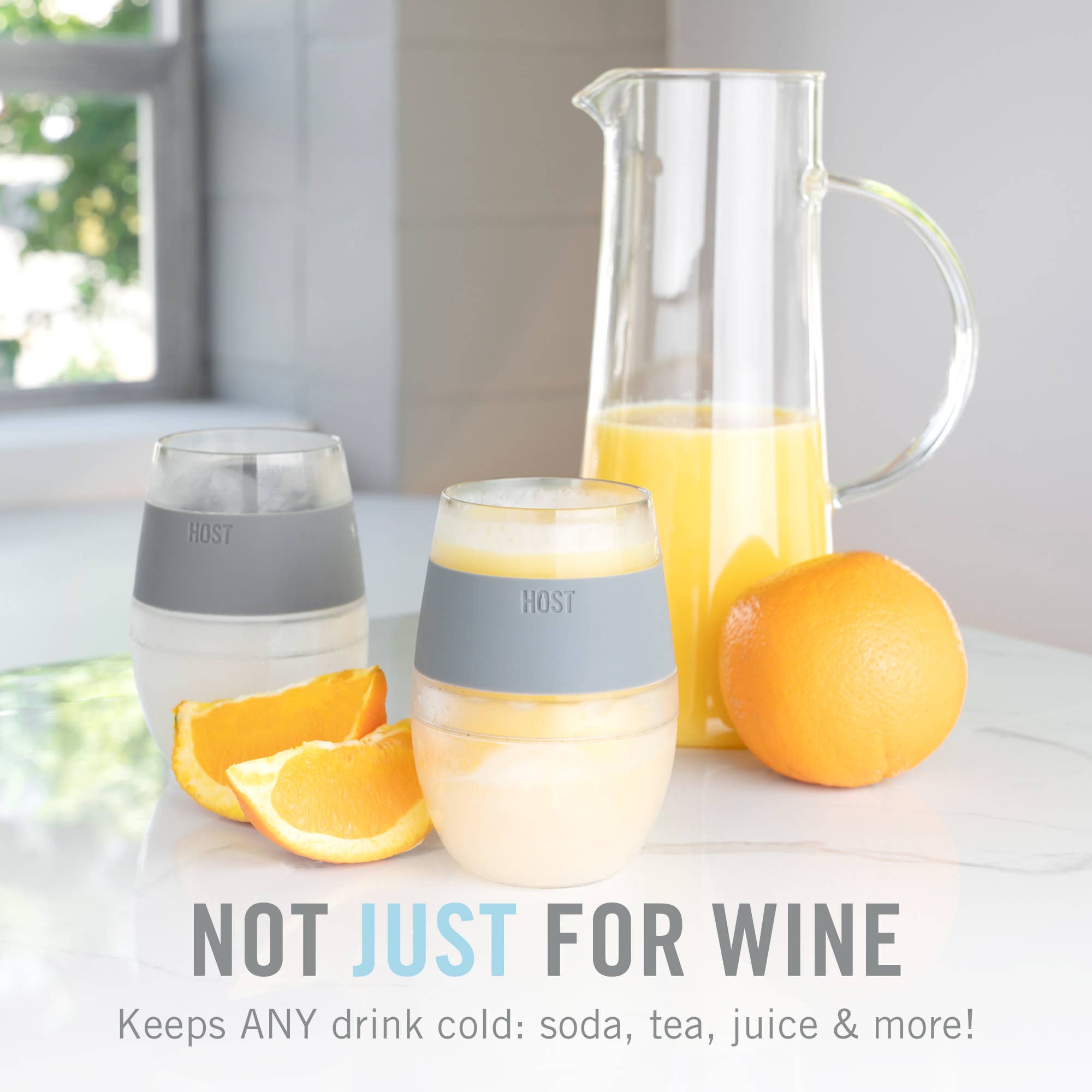 HOST - Wholesale Wine Glass - Wine FREEZE™ Cooling Cups in Standard Colors CDU of 123