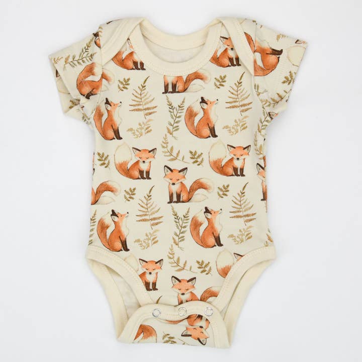 Earthy - Wholesale Bodysuit (Non-Footed) - Baby - Organic Cotton Short Sleeve Baby Bodysuit, Rusty1