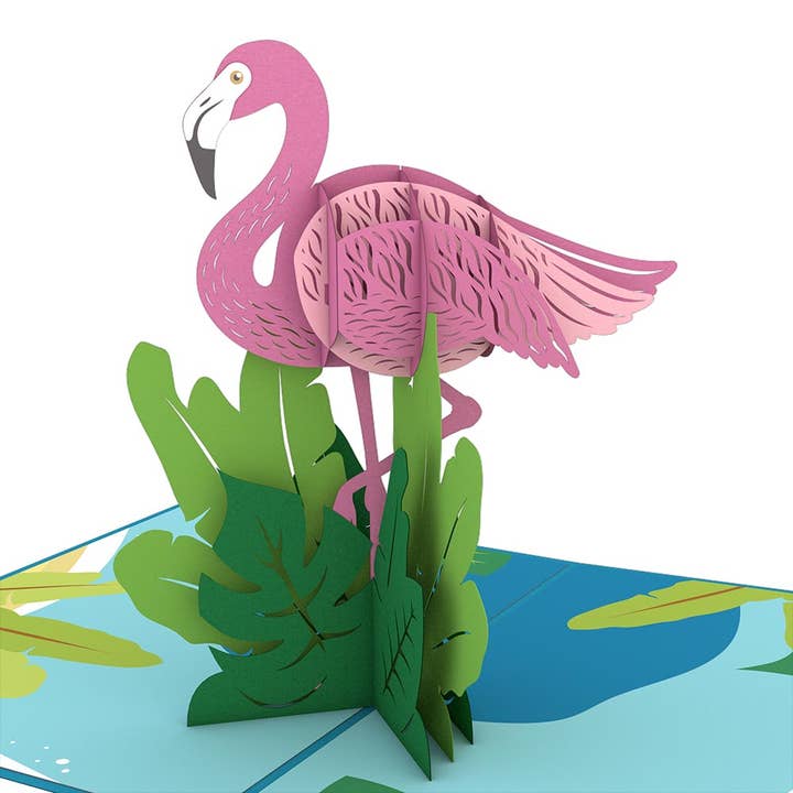Flamingo 5''x7'' Card, Pop-Up Cards for wholesale by Lovepop Cards