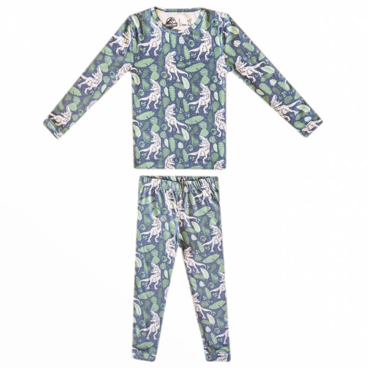 2pc Long Sleeve Pajama Set - Jurassic Park for wholesale by Copper Pearl