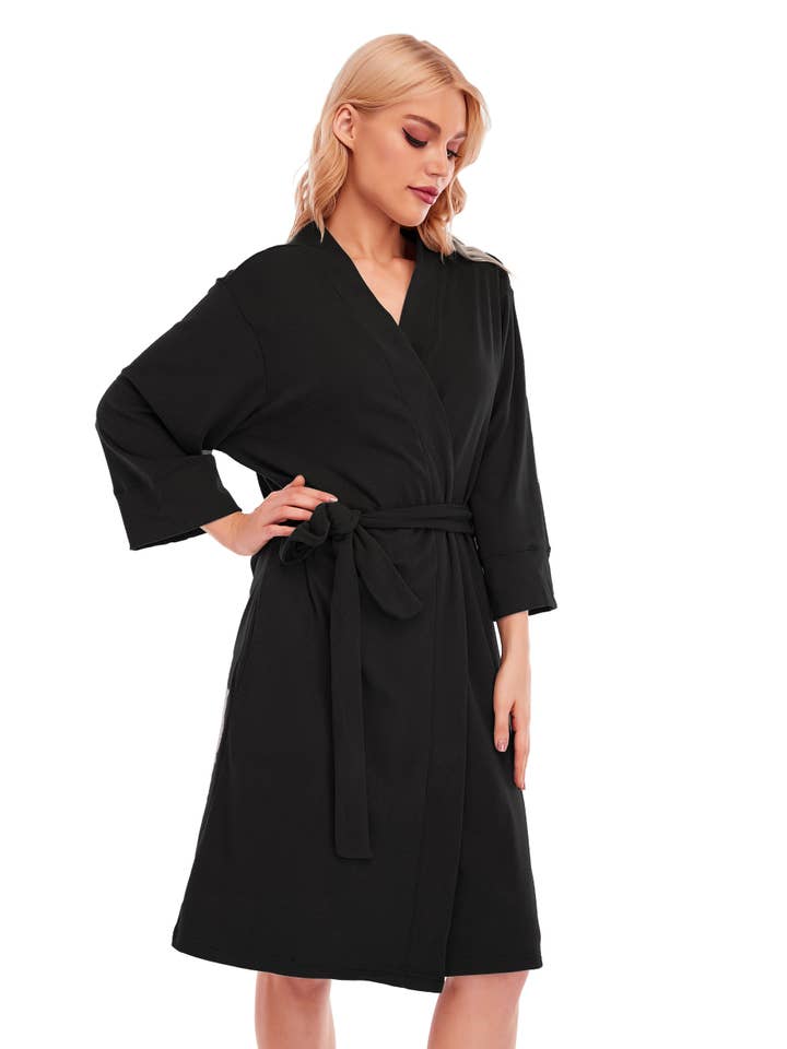 GEXWORLDWIDE - Vente Peignoir – femme - Peignoirs pour femmes en micro-polaire légère5