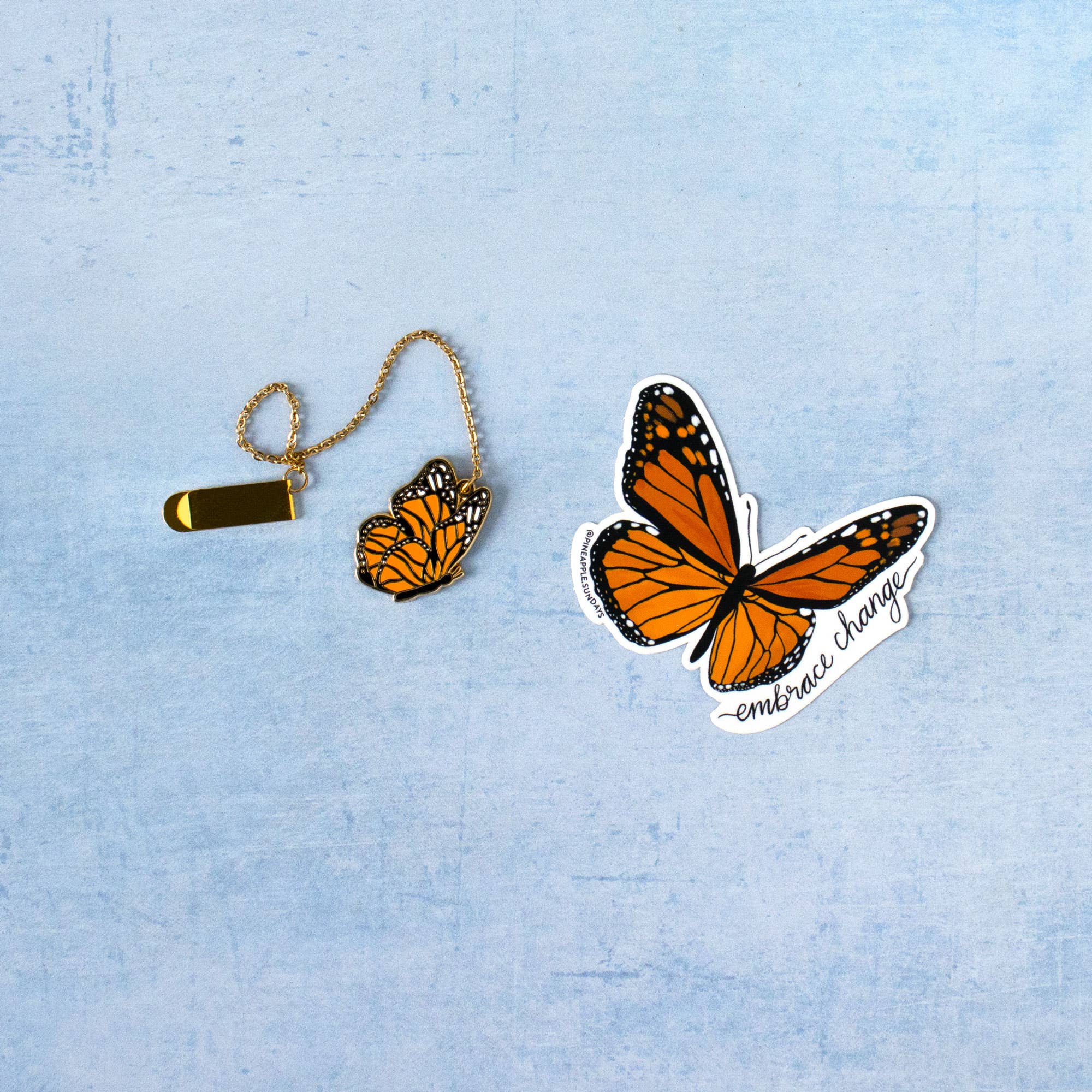 Pineapple Sundays Design Studio - Wholesale Bookmark - Butterfly Enamel Bookmark3
