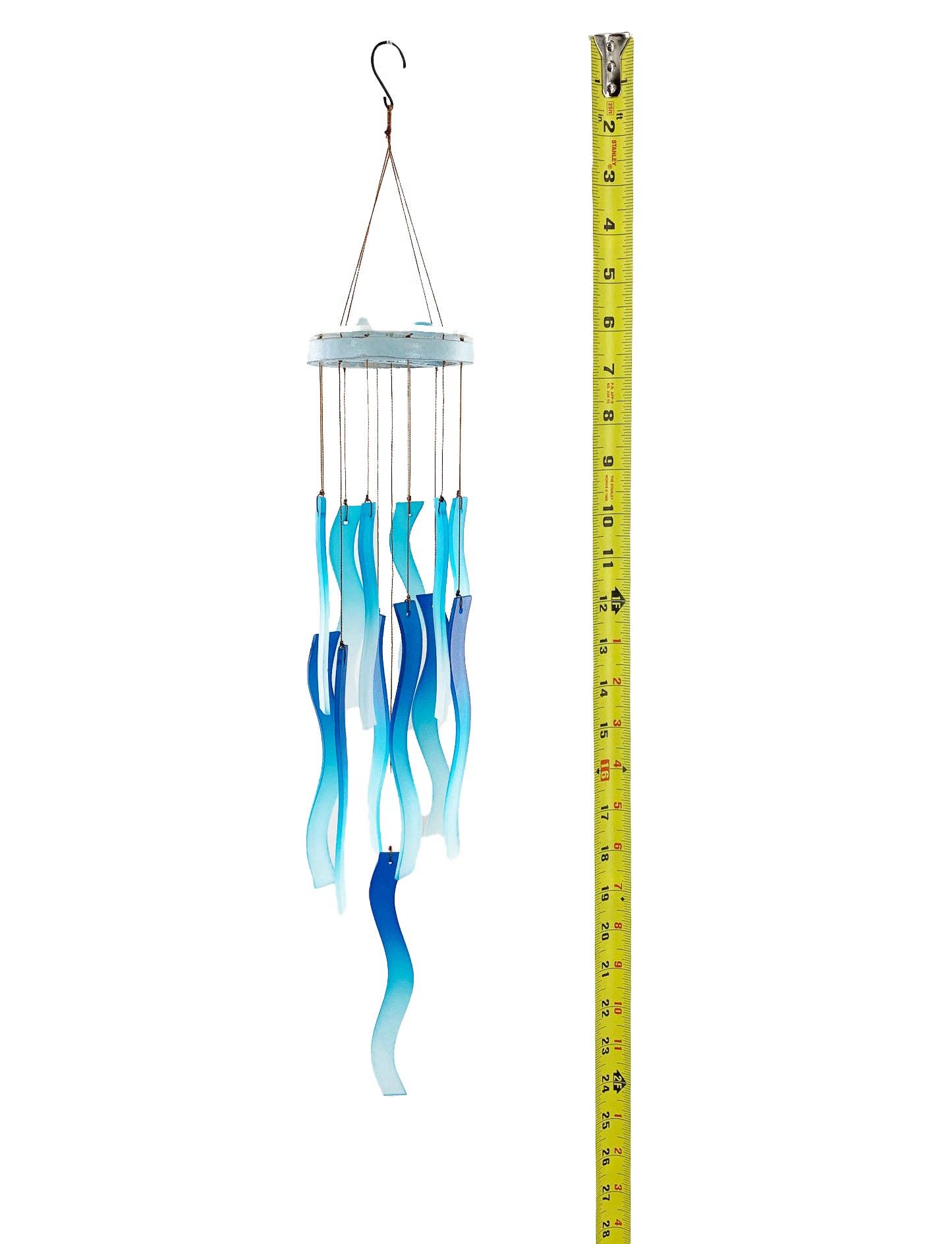 Weathered Raindrop – Großhandel Windspiele – Sea Glass Windspiel in Blau oder Grün für den Garten2