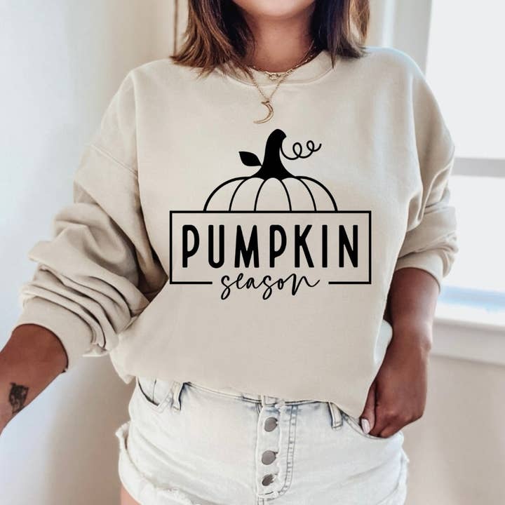Pumpkin Season Sweatshirt for wholesale by Lush Designs