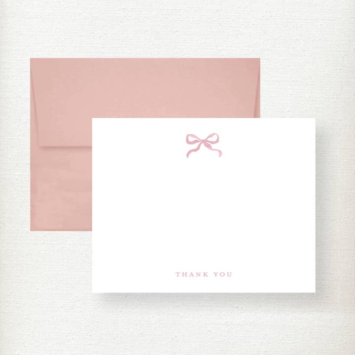 Bow Thank You Note Card for wholesale by Kramer Drive