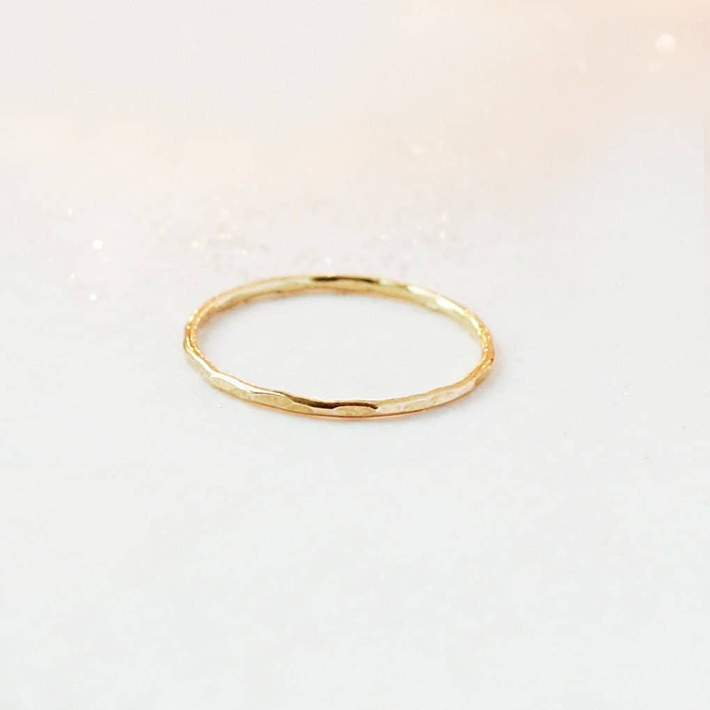 Meadowbelle - Wholesale Band/Stacked Ring - Gold Stacking Ring. Pebbled 14K Gold Filled Band. One Stackable Gold Ring Band. Wedding Ring. Minimalist Stacking Ring. Gift For Her.3