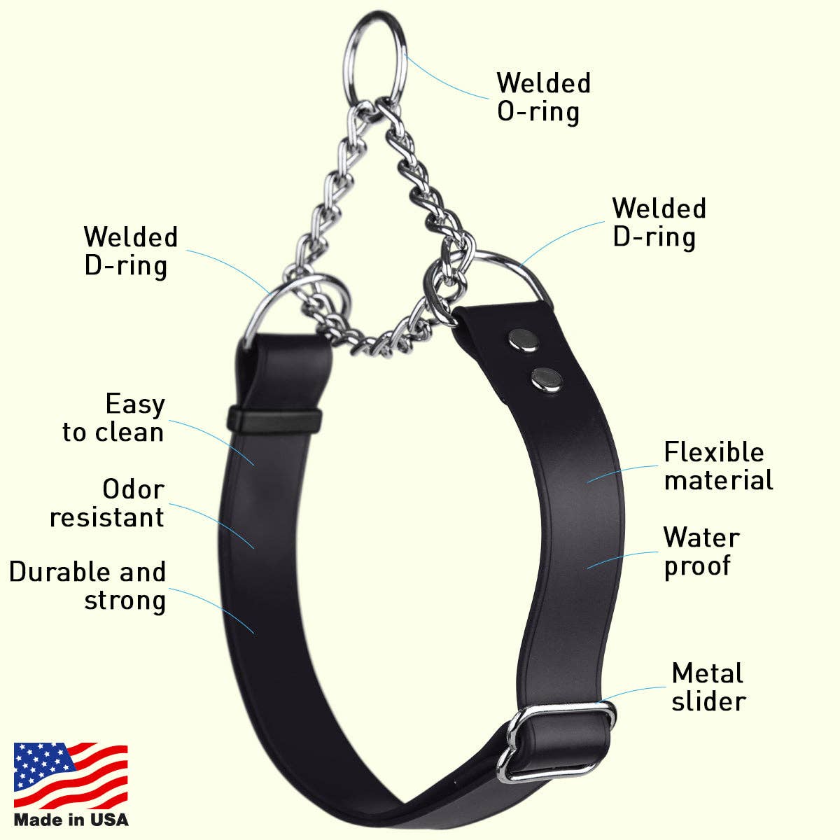 Dogline - Wholesale Pet Collar - Dog - Biothane Collar - Herm Sprenger Assembly Chain18