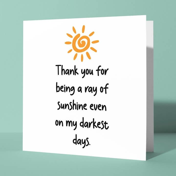 Rayo de Sol - Tarjeta de Agradecimiento para venta al por mayor de Peacock Printing